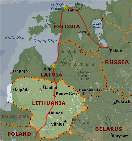 Map of Lithuania